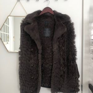 Marc Jacobs genuine rabbit fur & wool vest